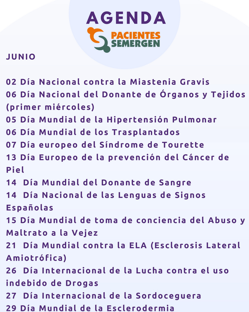 Calendario junio 2018