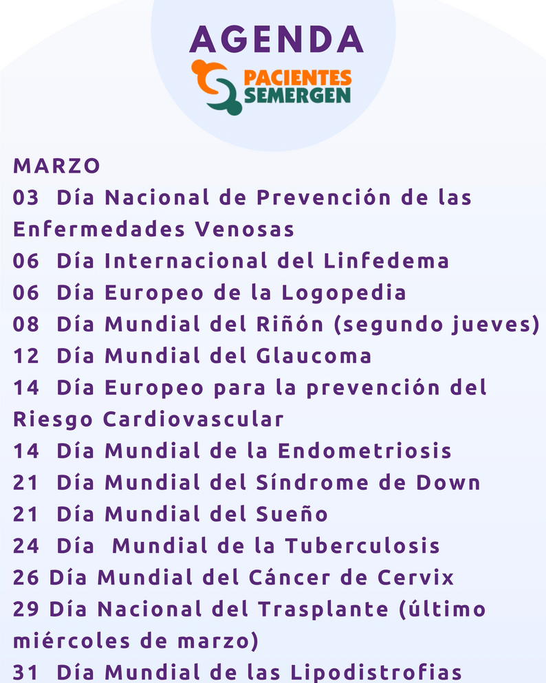 Calendario marzo 2018