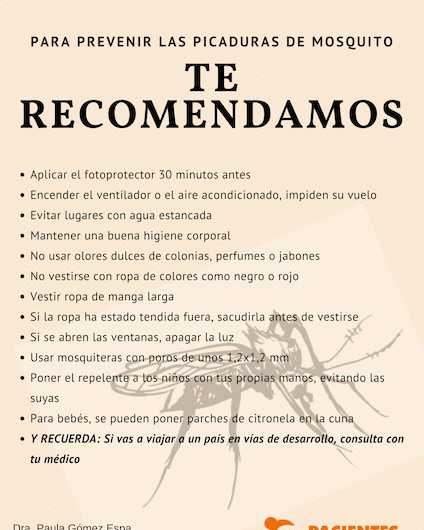 Prevenir la picaduras de mosquitos