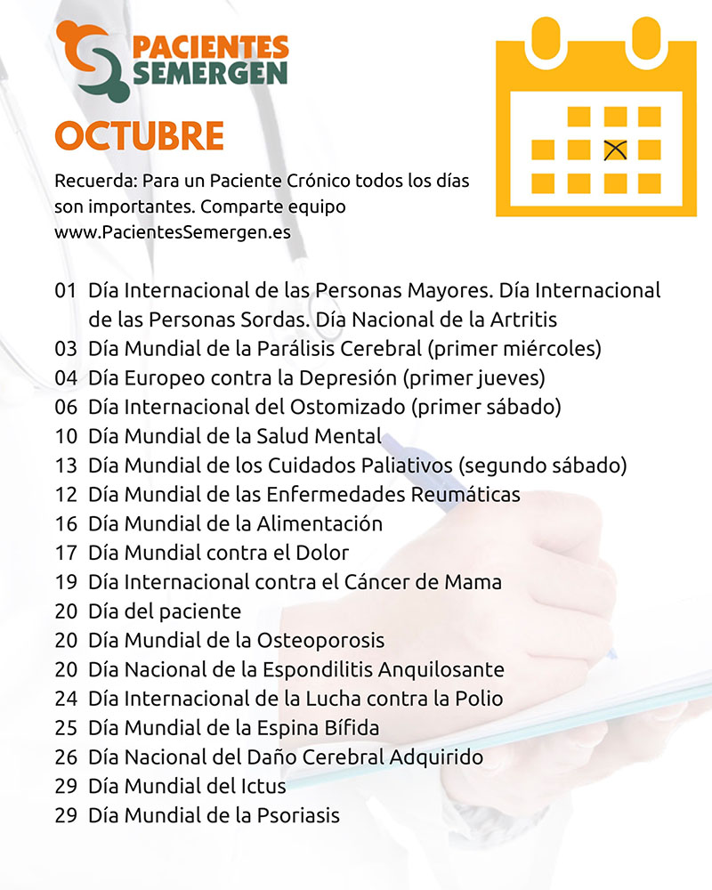 Calendario octubre 2018