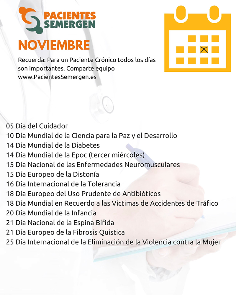 Calendario noviembre 2018