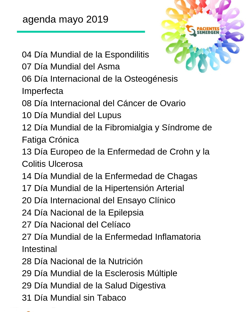 Calendario Mayo 2019