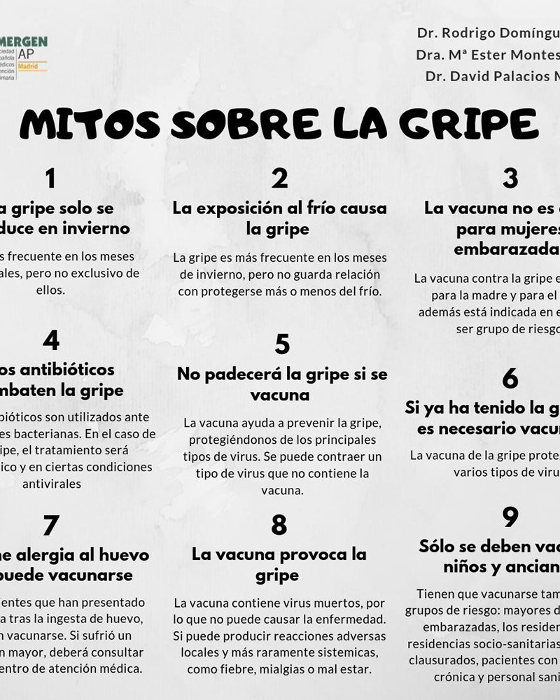 Mitos sobre la gripe