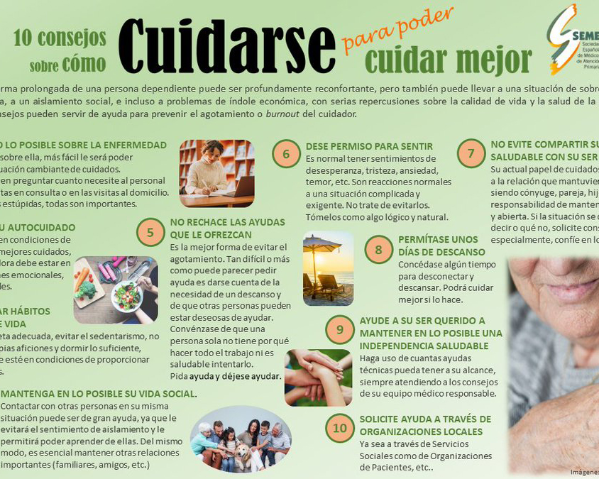 Cómo cuidarse para cuidar mejor. 10 Consejos