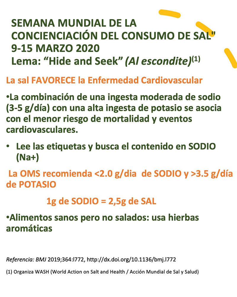 La sal FAVORECE la Enfermedad Cardiovascular