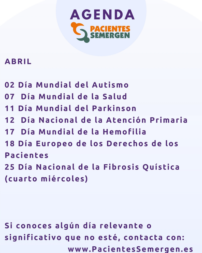 Calendario abril 2018