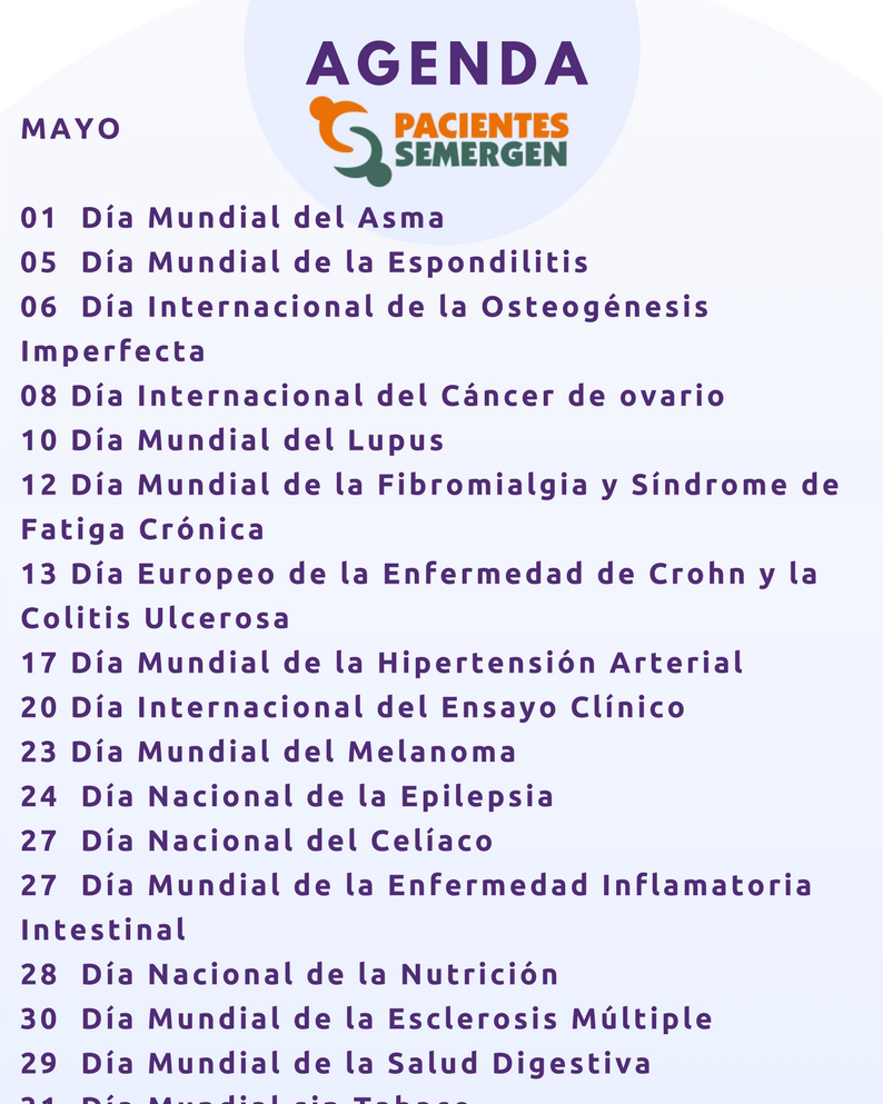 Calendario mayo 2018