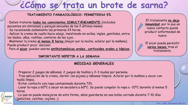 ¿Cómo se trata un brote de sarna?